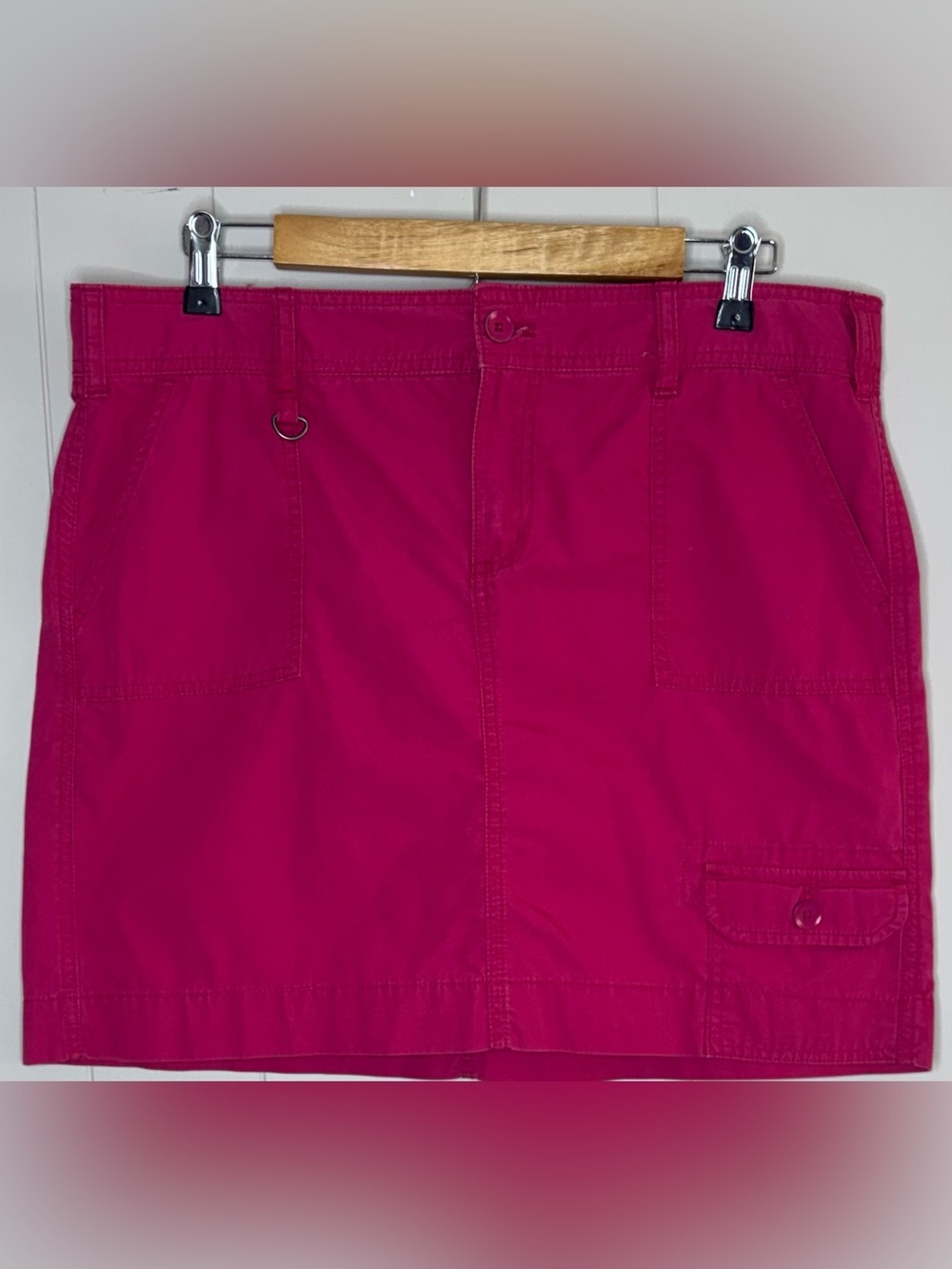 G.H. Bass & Co. 100% Cotton Cargo Pocket Utility Skirt Womens Size 10